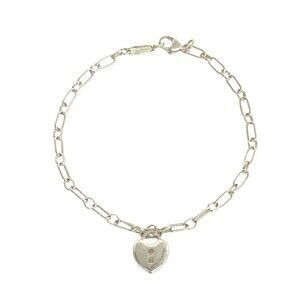TIFFANY&Co. Tiffany Heart Lock Bracelet, Sterling Silver 925 Chain Accessory,...